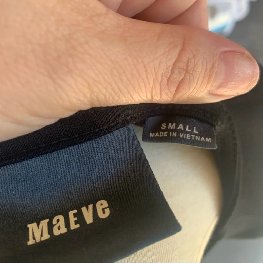 Maeve Black V-Neck Midi Dress - Picture 3 of 3